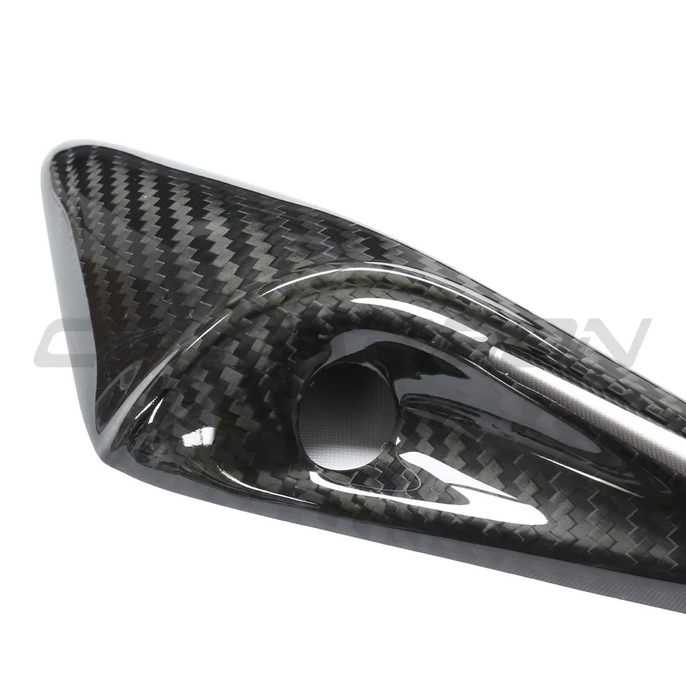 TESLA MODEL S 2021+ CARBON FIBRE SIDE CAMERA COVER ADD ON-Accessories-CT CARBON-CT Carbon - High-quality carbon fiber and gloss black aerodynamic parts for premium sports and luxury vehicles.