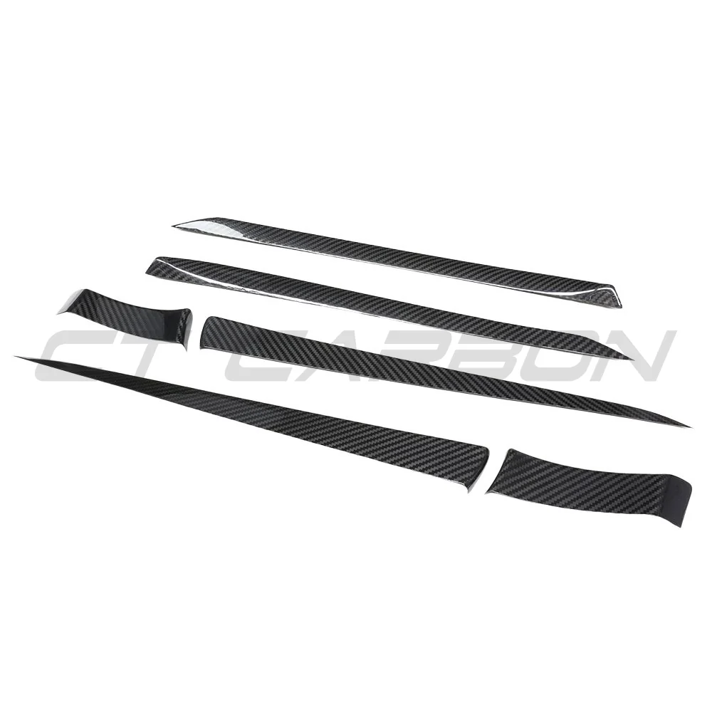TESLA MODEL S 2021+ CARBON FIBRE DOOR TRIM ADD ON-Accessories-CT CARBON-CT Carbon - High-quality carbon fiber and gloss black aerodynamic parts for premium sports and luxury vehicles.