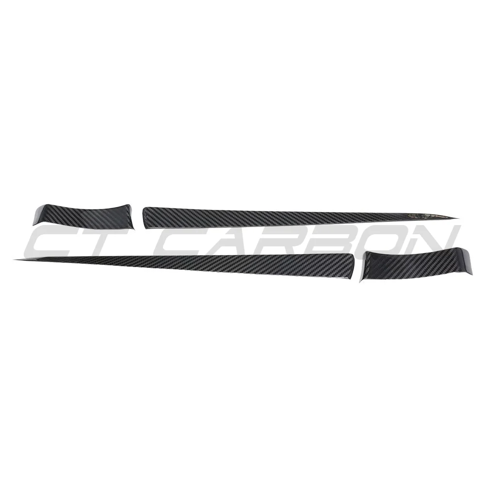 TESLA MODEL S 2021+ CARBON FIBRE DOOR TRIM ADD ON-Accessories-CT CARBON-CT Carbon - High-quality carbon fiber and gloss black aerodynamic parts for premium sports and luxury vehicles.