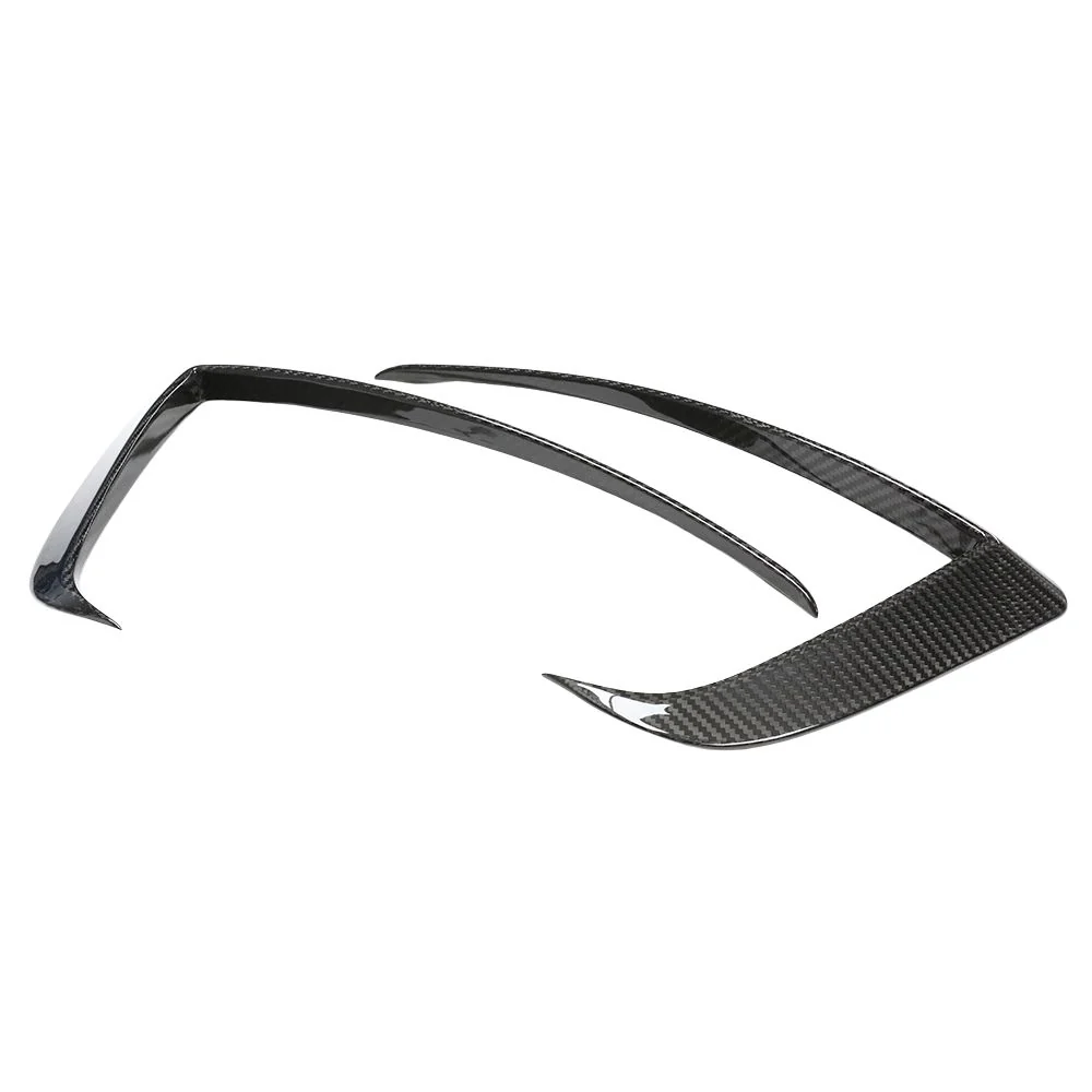 TESLA MODEL S 2021+ CARBON FIBRE FRONT BUMPER CANARDS-Accessories-CT CARBON-CT Carbon - High-quality carbon fiber and gloss black aerodynamic parts for premium sports and luxury vehicles.