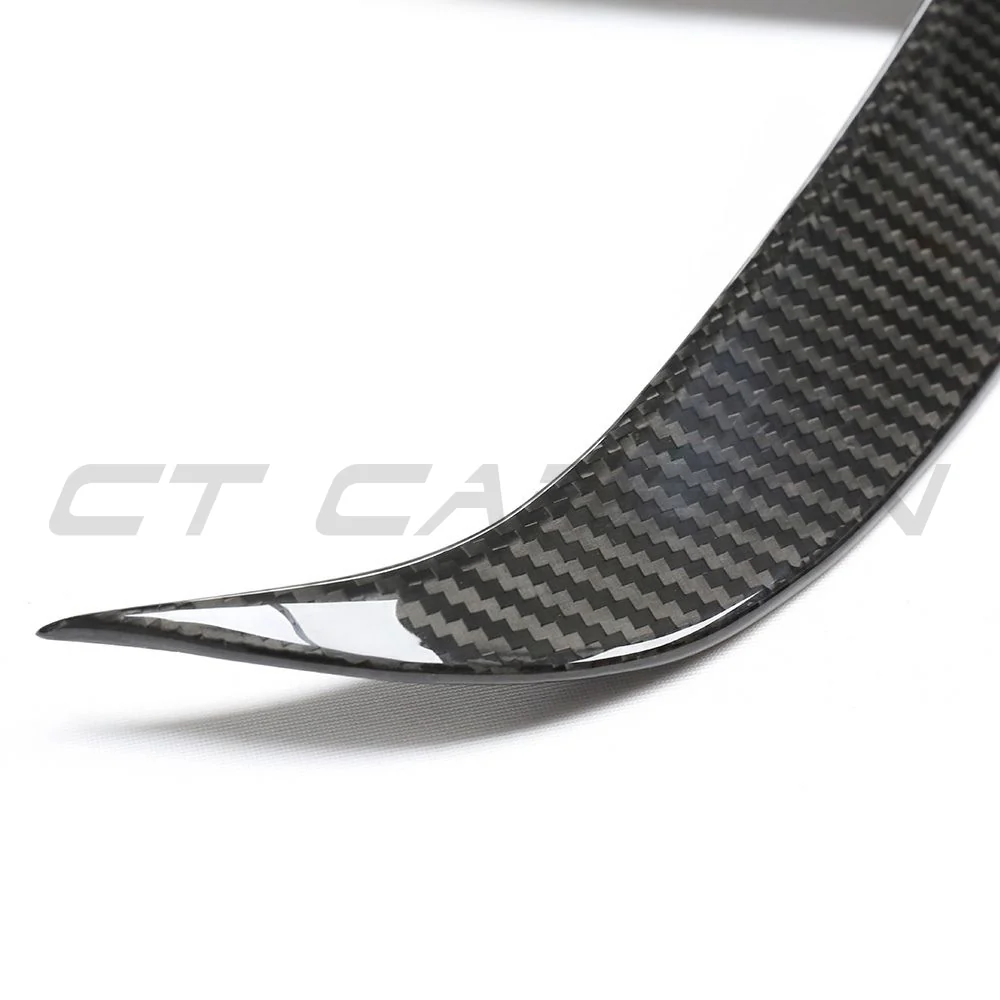 TESLA MODEL S 2021+ CARBON FIBRE FRONT BUMPER CANARDS-Accessories-CT CARBON-CT Carbon - High-quality carbon fiber and gloss black aerodynamic parts for premium sports and luxury vehicles.