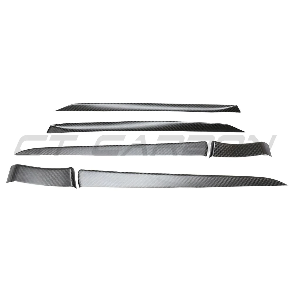 TESLA MODEL S 2021+ MATTE CARBON FIBRE DOOR TRIM ADD ON-Accessories-CT CARBON-CT Carbon - High-quality carbon fiber and gloss black aerodynamic parts for premium sports and luxury vehicles.