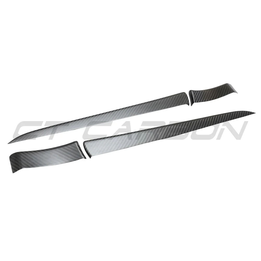 TESLA MODEL S 2021+ MATTE CARBON FIBRE DOOR TRIM ADD ON-Accessories-CT CARBON-CT Carbon - High-quality carbon fiber and gloss black aerodynamic parts for premium sports and luxury vehicles.