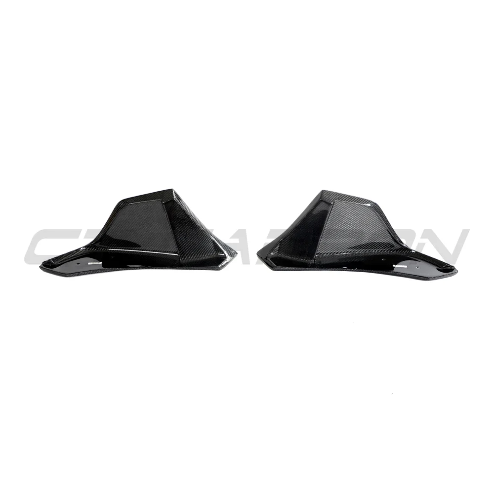 TOYOTA SUPRA 2019+ A90 CARBON FIBRE FRONT BUMPER CORNERS-Accessories-CT CARBON-CT Carbon - High-quality carbon fiber and gloss black aerodynamic parts for premium sports and luxury vehicles.