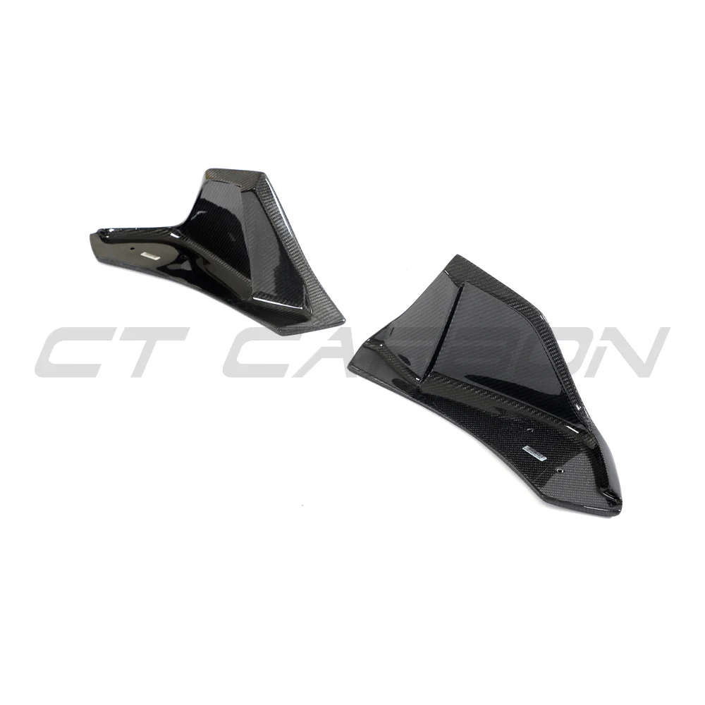 TOYOTA SUPRA 2019+ A90 CARBON FIBRE FRONT BUMPER CORNERS-Accessories-CT CARBON-CT Carbon - High-quality carbon fiber and gloss black aerodynamic parts for premium sports and luxury vehicles.