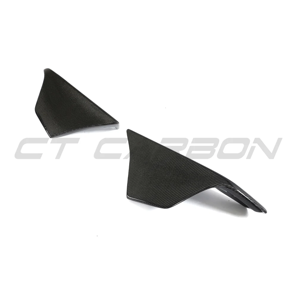 TOYOTA SUPRA 2019+ A90 CARBON FIBRE FRONT BUMPER CORNERS-Accessories-CT CARBON-CT Carbon - High-quality carbon fiber and gloss black aerodynamic parts for premium sports and luxury vehicles.