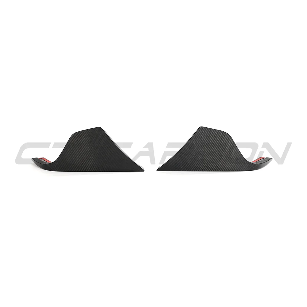 TOYOTA SUPRA 2019+ A90 CARBON FIBRE REAR BUMPER CORNERS-Accessories-CT CARBON-CT Carbon - High-quality carbon fiber and gloss black aerodynamic parts for premium sports and luxury vehicles.