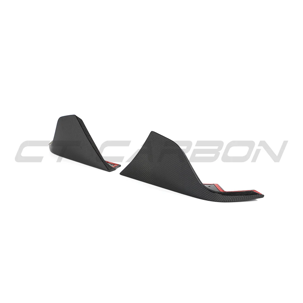 TOYOTA SUPRA 2019+ A90 CARBON FIBRE REAR BUMPER CORNERS-Accessories-CT CARBON-CT Carbon - High-quality carbon fiber and gloss black aerodynamic parts for premium sports and luxury vehicles.