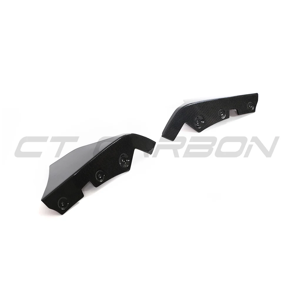 TOYOTA SUPRA 2019+ A90 CARBON FIBRE REAR BUMPER CORNERS-Accessories-CT CARBON-CT Carbon - High-quality carbon fiber and gloss black aerodynamic parts for premium sports and luxury vehicles.