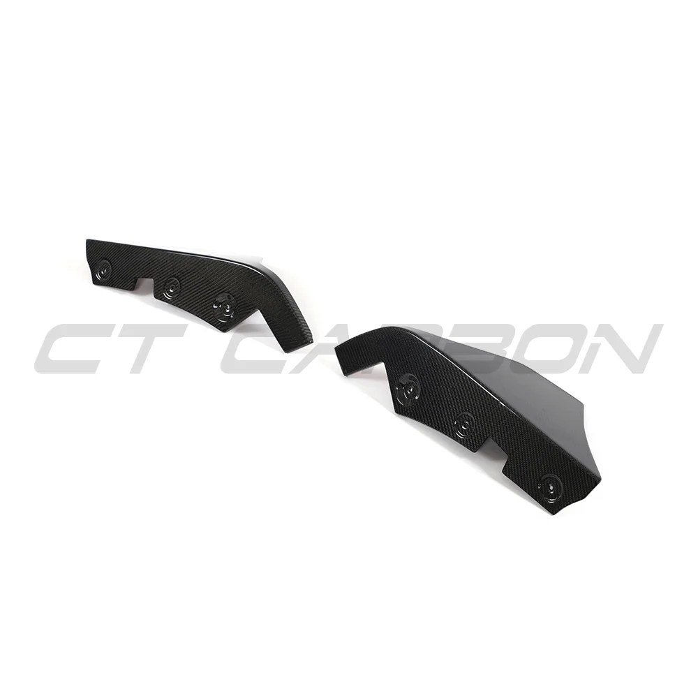 TOYOTA SUPRA 2019+ A90 CARBON FIBRE REAR BUMPER CORNERS-Accessories-CT CARBON-CT Carbon - High-quality carbon fiber and gloss black aerodynamic parts for premium sports and luxury vehicles.