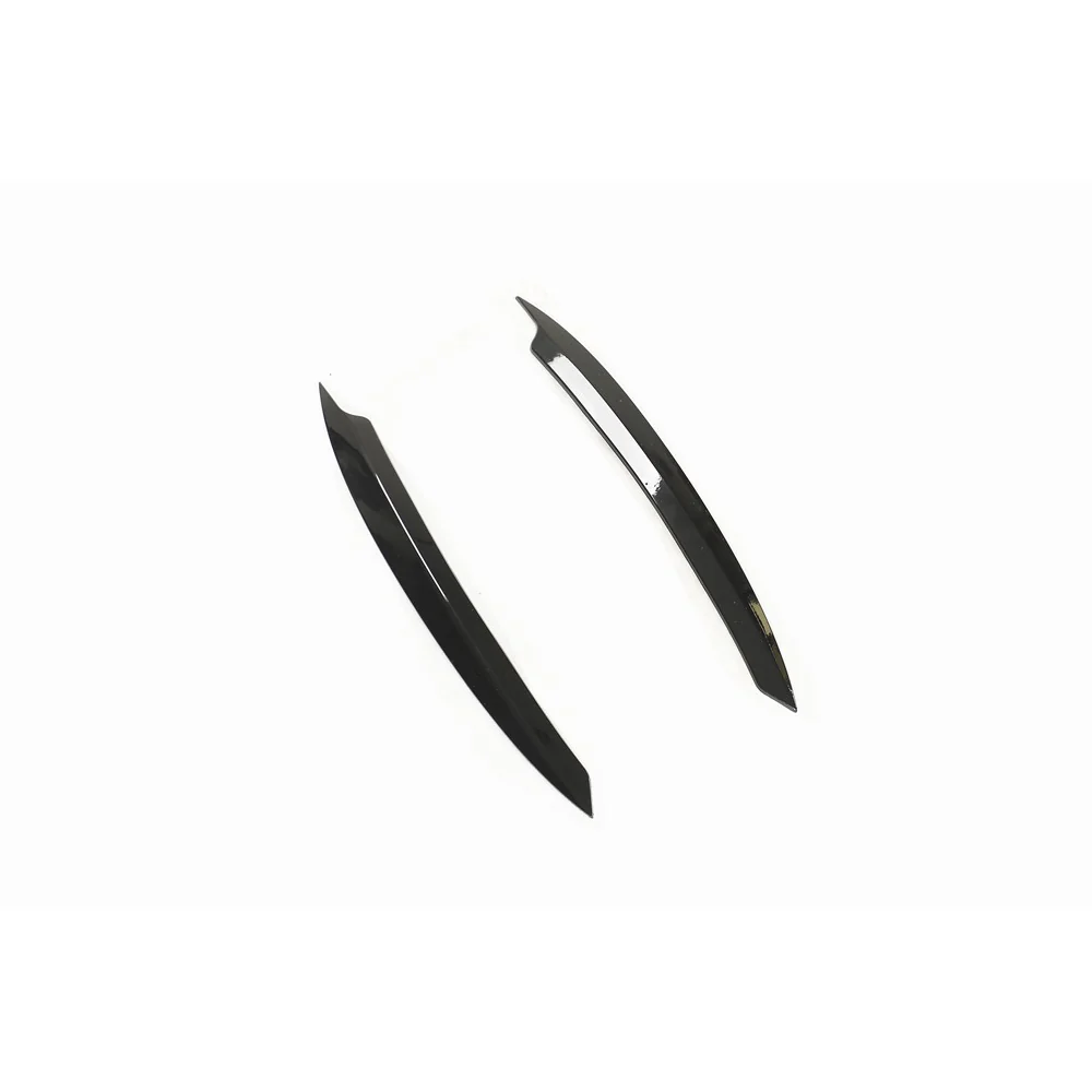 VOLKSWAGEN GOLF MK7 GLOSS BLACK HEADLIGHT EYEBROWS-Accessories-BLAK BY CT-CT Carbon - High-quality carbon fiber and gloss black aerodynamic parts for premium sports and luxury vehicles.
