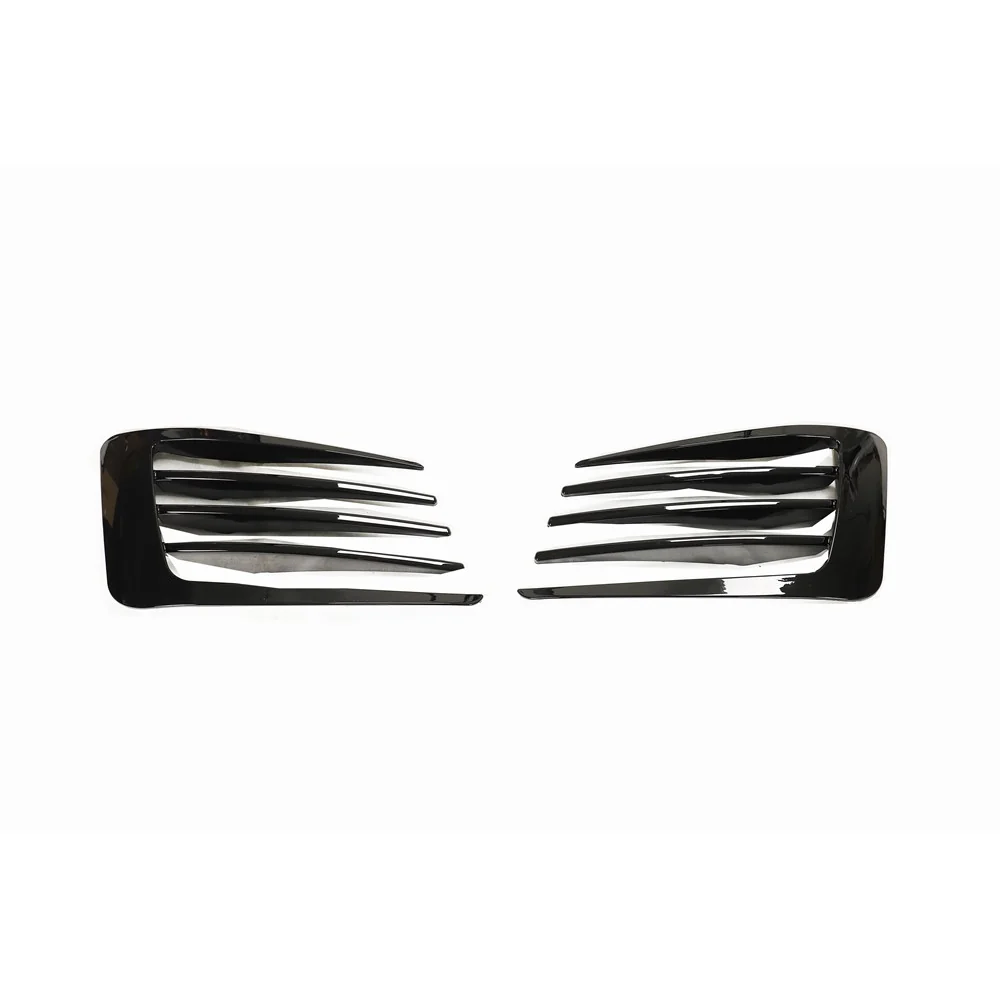 VOLKSWAGEN GOLF MK7 GTI GLOSS BLACK FRONT BUMPER TRIM-Accessories-BLAK BY CT-CT Carbon - High-quality carbon fiber and gloss black aerodynamic parts for premium sports and luxury vehicles.