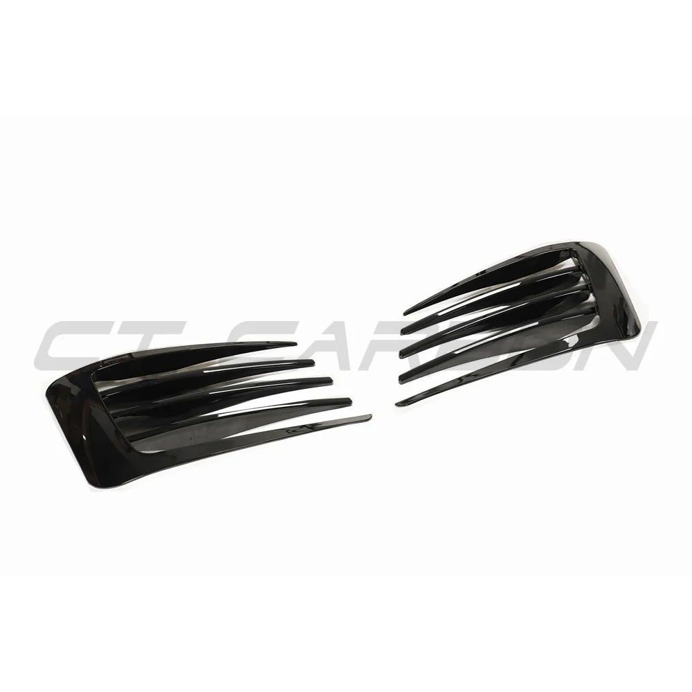 VOLKSWAGEN GOLF MK7 GTI GLOSS BLACK FRONT BUMPER TRIM-Accessories-BLAK BY CT-CT Carbon - High-quality carbon fiber and gloss black aerodynamic parts for premium sports and luxury vehicles.