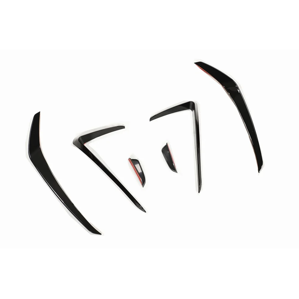 VOLKSWAGEN GOLF MK7.5 GTI FRONT BUMPER CANARDS-Accessories-BLAK BY CT-CT Carbon - High-quality carbon fiber and gloss black aerodynamic parts for premium sports and luxury vehicles.