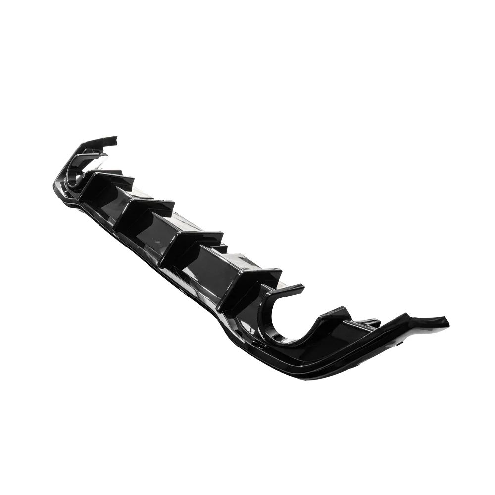 VOLKSWAGEN GOLF MK8 GTI GLOSS BLACK DIFFUSER-Side Skirts-BLAK BY CT-CT Carbon - High-quality carbon fiber and gloss black aerodynamic parts for premium sports and luxury vehicles.