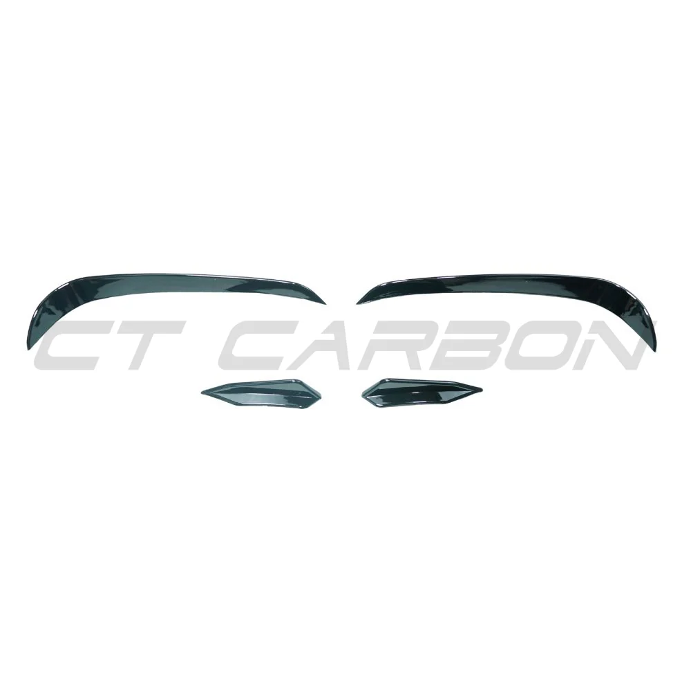 VOLKSWAGEN GOLF R MK7 2013-2017 GLOSS BLACK CANARDS-Accessories-BLAK BY CT-CT Carbon - High-quality carbon fiber and gloss black aerodynamic parts for premium sports and luxury vehicles.