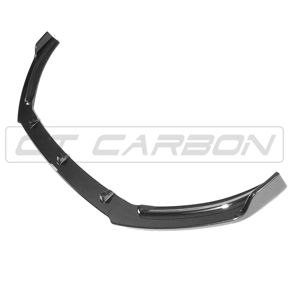 VOLKSWAGEN POLO MK6 2017-2020 GLOSS BLACK SPLITTER-Splitter-BLAK BY CT-CT Carbon - High-quality carbon fiber and gloss black aerodynamic parts for premium sports and luxury vehicles.