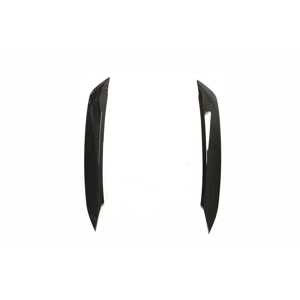 VOLKSWAGEN POLO MK6 GLOSS BLACK HEADLIGHT EYEBROWS-Accessories-BLAK BY CT-CT Carbon - High-quality carbon fiber and gloss black aerodynamic parts for premium sports and luxury vehicles.