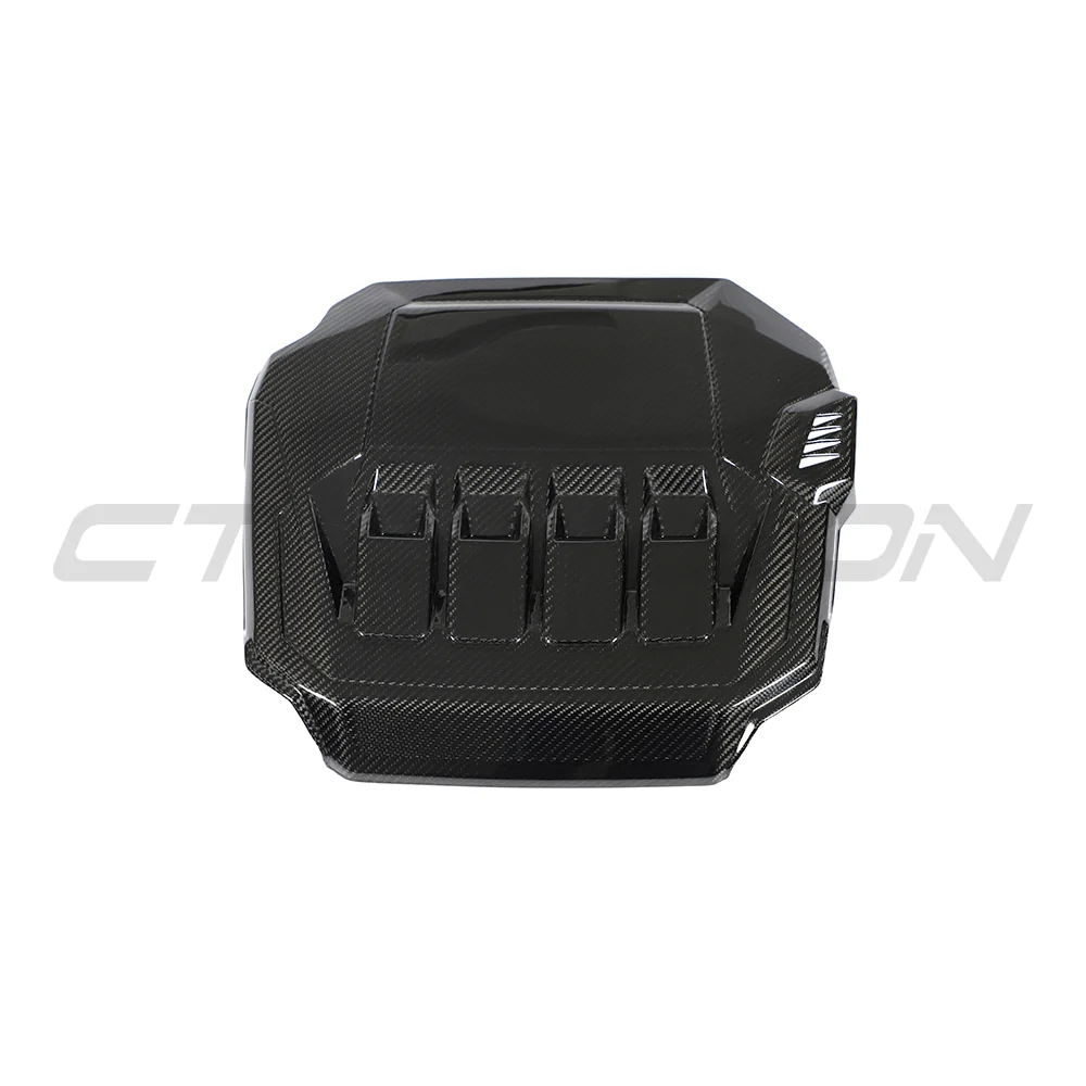 VW GOLF MK8 2020+ GTI CARBON FIBRE ENGINE COVER-Accessories-CT CARBON-CT Carbon - High-quality carbon fiber and gloss black aerodynamic parts for premium sports and luxury vehicles.