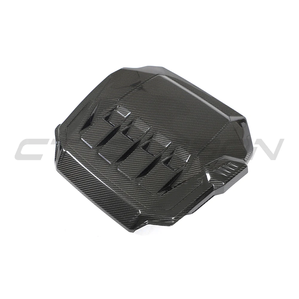 VW GOLF MK8 2020+ GTI CARBON FIBRE ENGINE COVER-Accessories-CT CARBON-CT Carbon - High-quality carbon fiber and gloss black aerodynamic parts for premium sports and luxury vehicles.