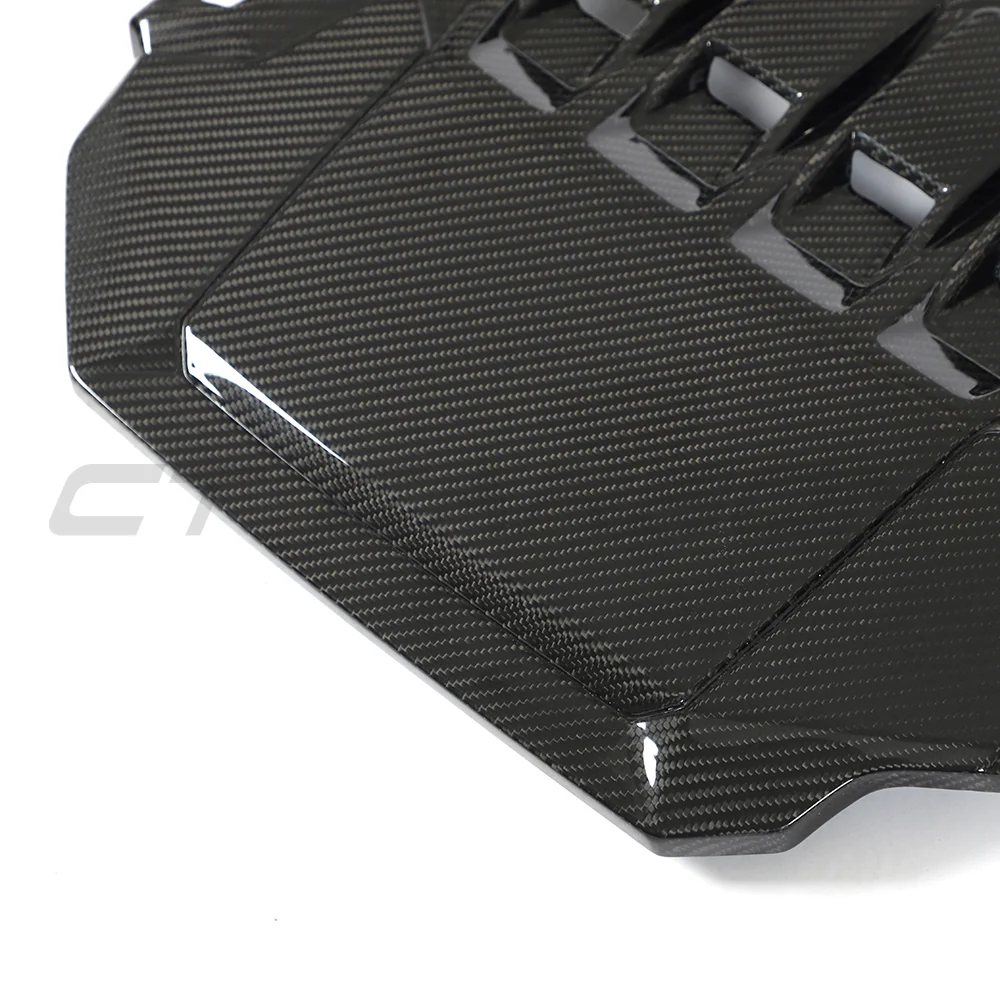 VW GOLF MK8 2020+ GTI CARBON FIBRE ENGINE COVER-Accessories-CT CARBON-CT Carbon - High-quality carbon fiber and gloss black aerodynamic parts for premium sports and luxury vehicles.