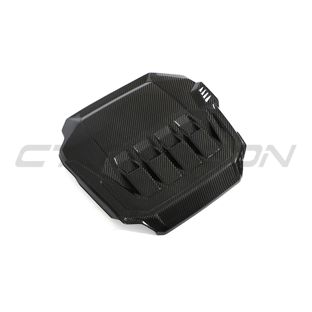 VW GOLF MK8 2020+ GTI CARBON FIBRE ENGINE COVER-Accessories-CT CARBON-CT Carbon - High-quality carbon fiber and gloss black aerodynamic parts for premium sports and luxury vehicles.