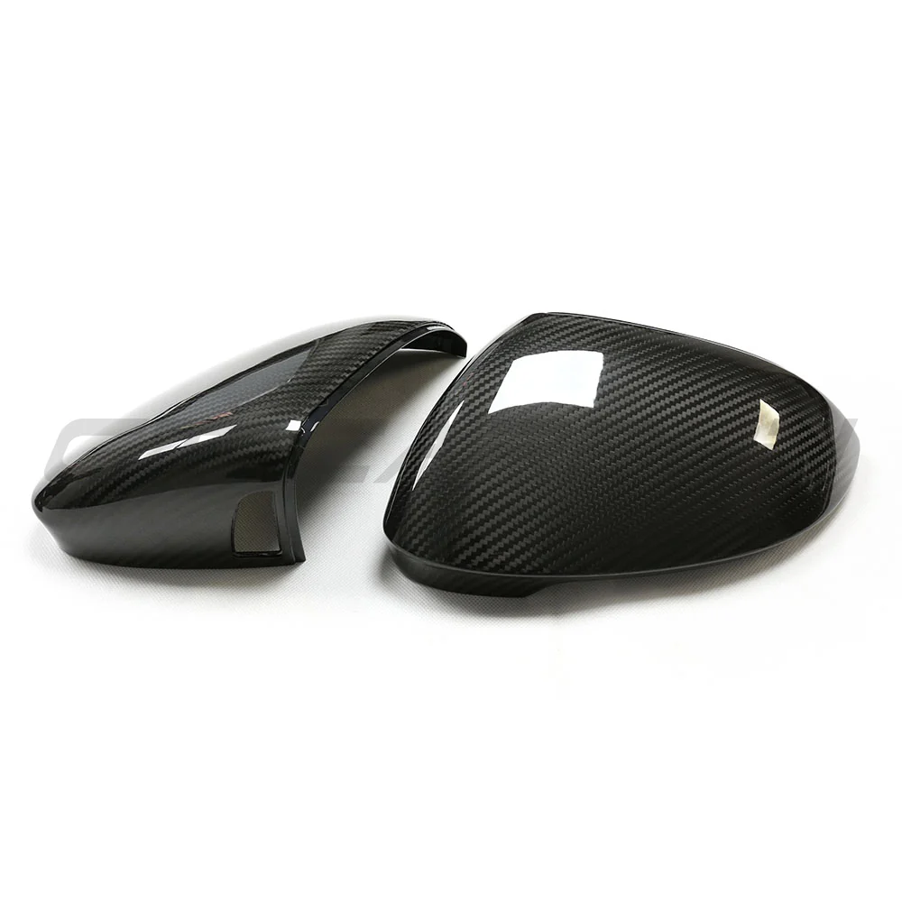 VOLKSWAGEN GOLF MK8 CARBON FIBRE MIRRORS - WITH LANE ASSIST-Mirrors-CT CARBON-CT Carbon - High-quality carbon fiber and gloss black aerodynamic parts for premium sports and luxury vehicles.
