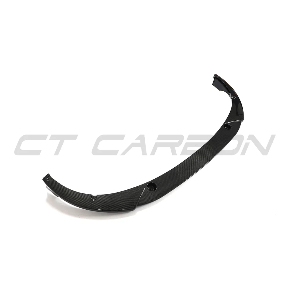 VW GOLF MK8 GTI CARBON FIBRE FRONT SPLITTER-Splitter-CT CARBON-CT Carbon - High-quality carbon fiber and gloss black aerodynamic parts for premium sports and luxury vehicles.