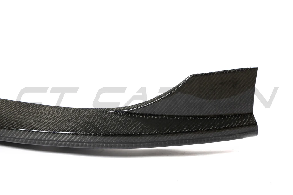 VW GOLF MK8 GTI CARBON FIBRE FRONT SPLITTER-Splitter-CT CARBON-CT Carbon - High-quality carbon fiber and gloss black aerodynamic parts for premium sports and luxury vehicles.