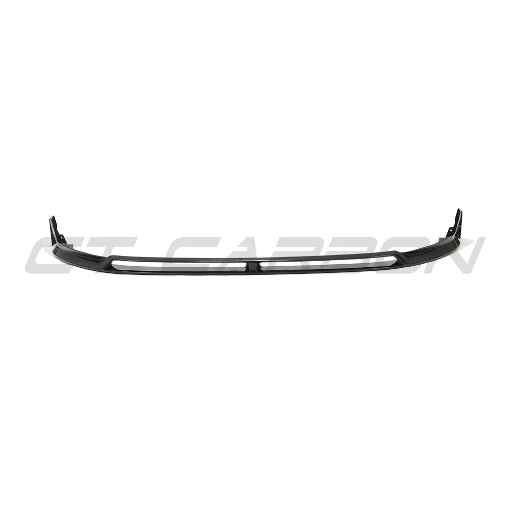 VW GOLF MK8 GTI CARBON FIBRE FRONT SPLITTER - V2-Splitter-CT CARBON-CT Carbon - High-quality carbon fiber and gloss black aerodynamic parts for premium sports and luxury vehicles.