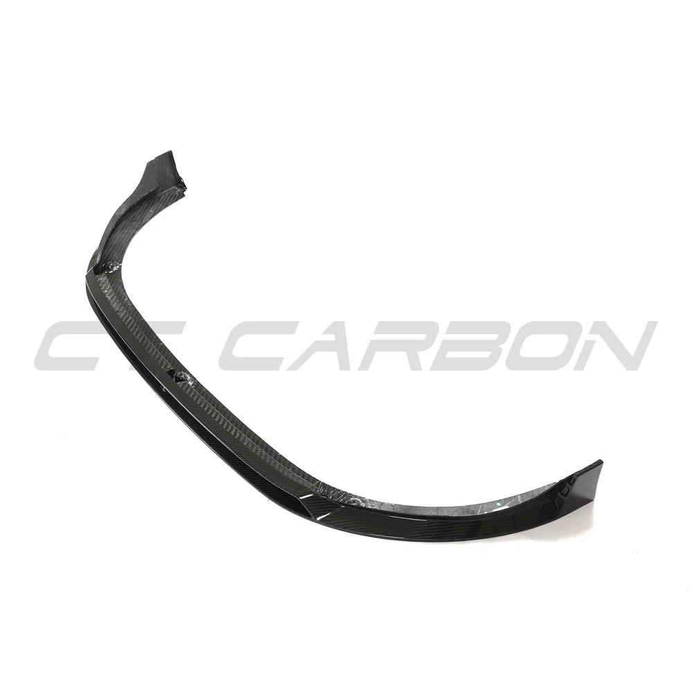 VW GOLF MK8 GTI CARBON FIBRE FRONT SPLITTER - V2-Splitter-CT CARBON-CT Carbon - High-quality carbon fiber and gloss black aerodynamic parts for premium sports and luxury vehicles.