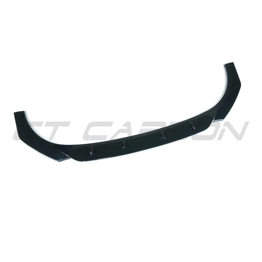 VW GOLF MK8 GTI/GTD GLOSS BLACK SPLITTER - BLAK BY CT CARBON-Splitter-BLAK BY CT-CT Carbon - High-quality carbon fiber and gloss black aerodynamic parts for premium sports and luxury vehicles.