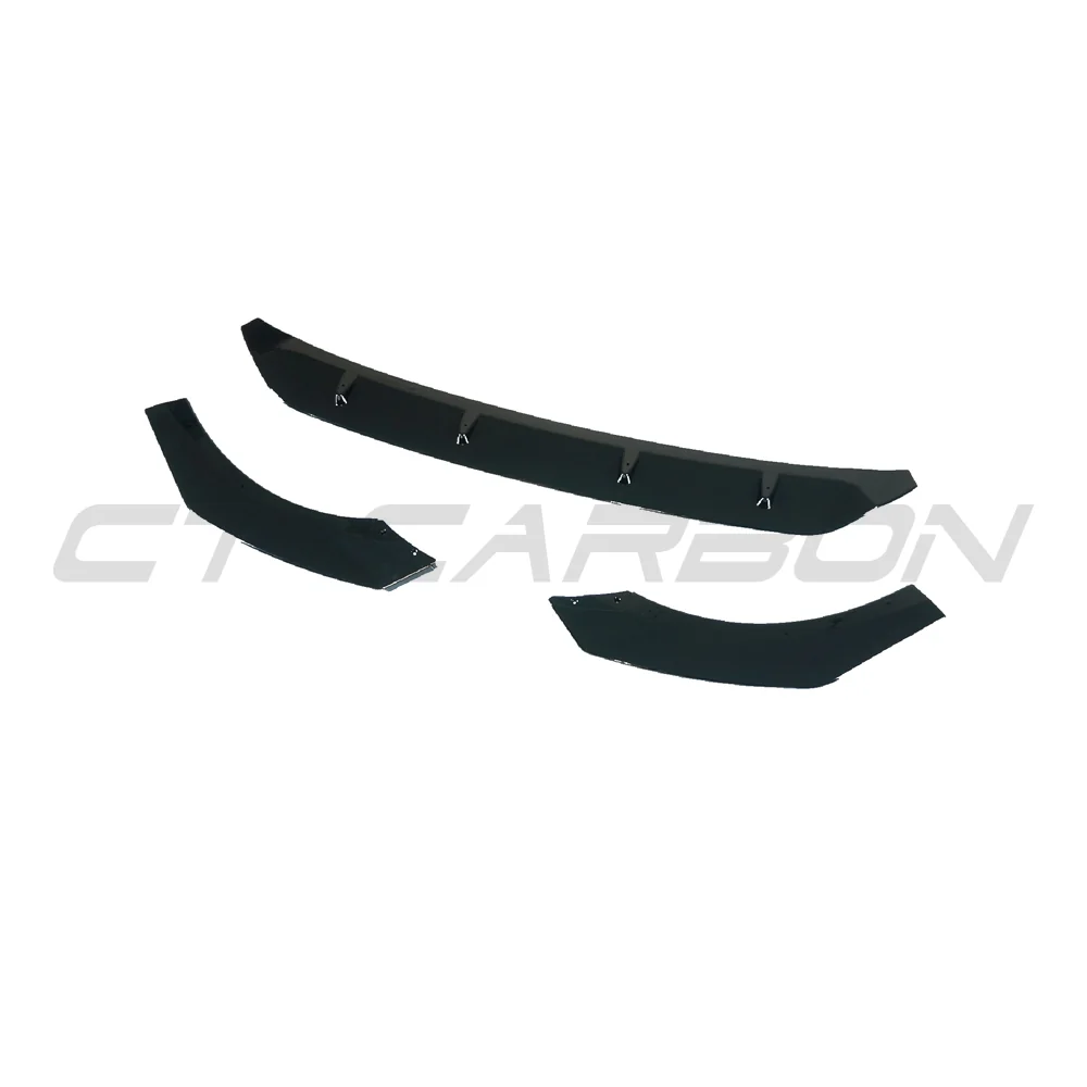 VW GOLF MK8 GTI/GTD GLOSS BLACK SPLITTER - BLAK BY CT CARBON-Splitter-BLAK BY CT-CT Carbon - High-quality carbon fiber and gloss black aerodynamic parts for premium sports and luxury vehicles.