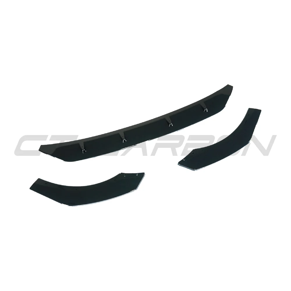 VW GOLF MK8 GTI/GTD GLOSS BLACK SPLITTER - BLAK BY CT CARBON-Splitter-BLAK BY CT-CT Carbon - High-quality carbon fiber and gloss black aerodynamic parts for premium sports and luxury vehicles.