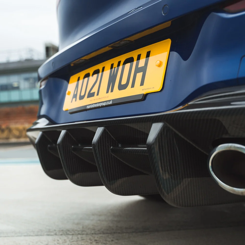 VW GOLF MK8 R CARBON FIBRE DIFFUSER - CT DESIGN-Diffuser-CT CARBON-CT Carbon - High-quality carbon fiber and gloss black aerodynamic parts for premium sports and luxury vehicles.