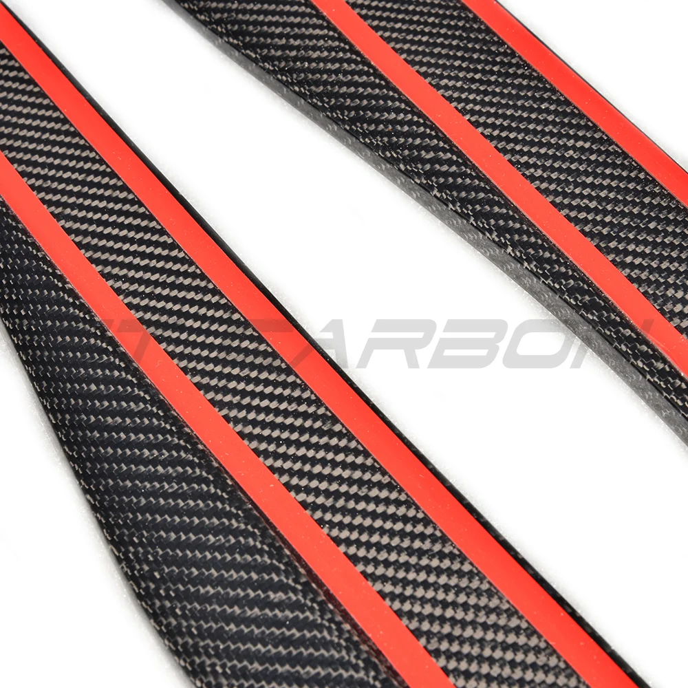 VW GOLF GTD/GTI MK7/7.5 2014-2020 CARBON FIBRE SIDE SKIRTS-Side Skirts-CT CARBON-CT Carbon - High-quality carbon fiber and gloss black aerodynamic parts for premium sports and luxury vehicles.