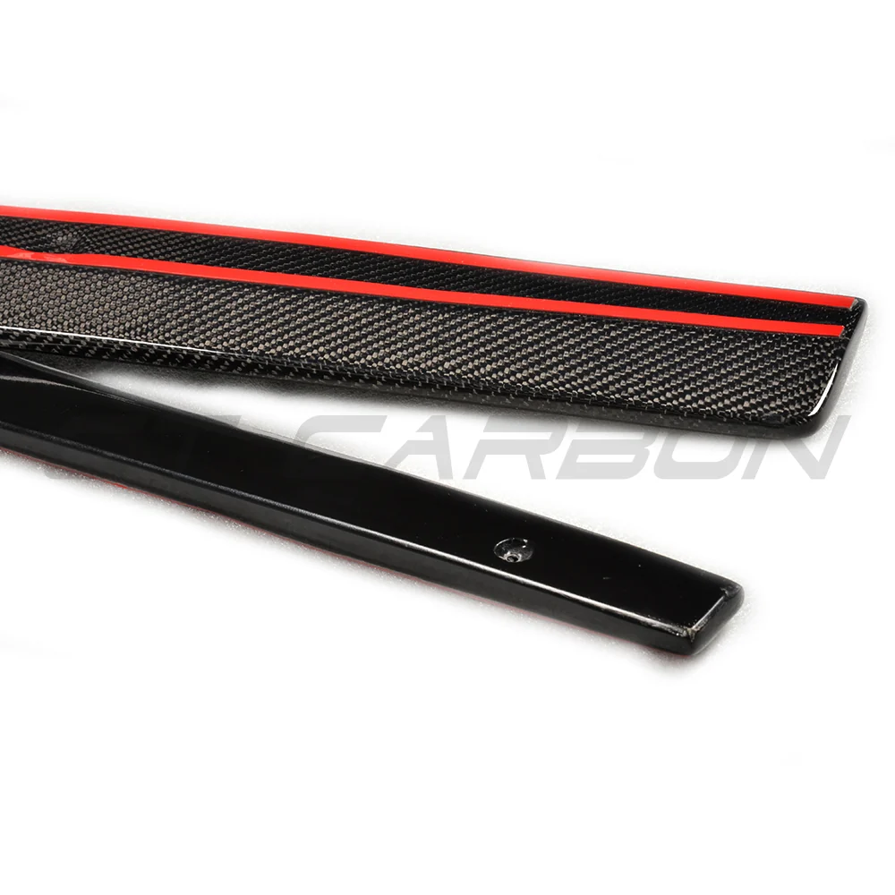 VW GOLF GTD/GTI MK7/7.5 2014-2020 CARBON FIBRE SIDE SKIRTS-Side Skirts-CT CARBON-CT Carbon - High-quality carbon fiber and gloss black aerodynamic parts for premium sports and luxury vehicles.