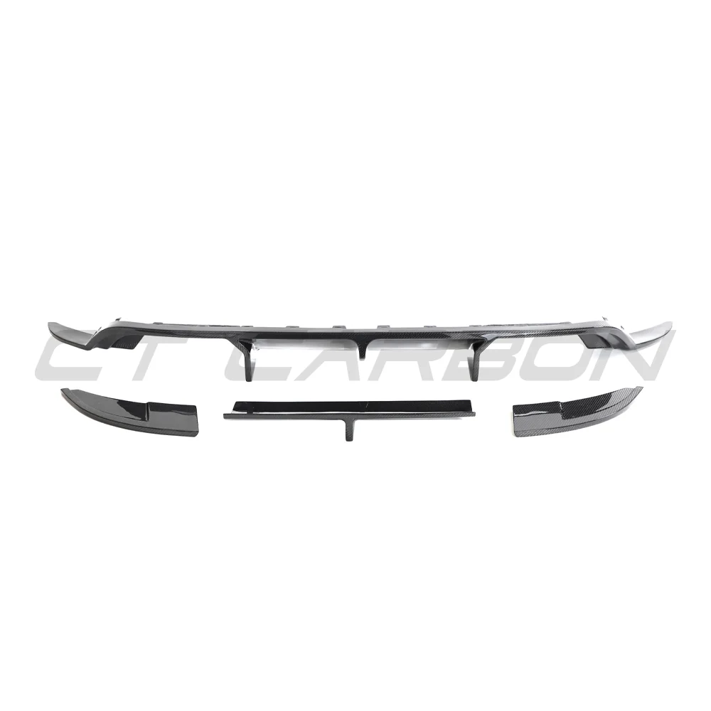 VW GOLF R MK7 2014-2017 CARBON FIBRE DIFFUSER-Diffuser-CT CARBON-CT Carbon - High-quality carbon fiber and gloss black aerodynamic parts for premium sports and luxury vehicles.