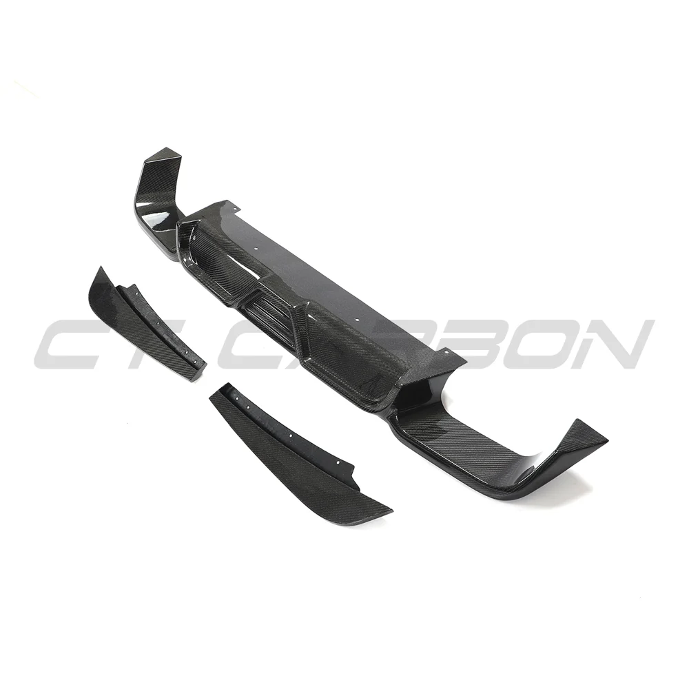 X3M F97 2018-2023 CARBON FIBRE DIFFUSER-Splitter-CT CARBON-CT Carbon - High-quality carbon fiber and gloss black aerodynamic parts for premium sports and luxury vehicles.